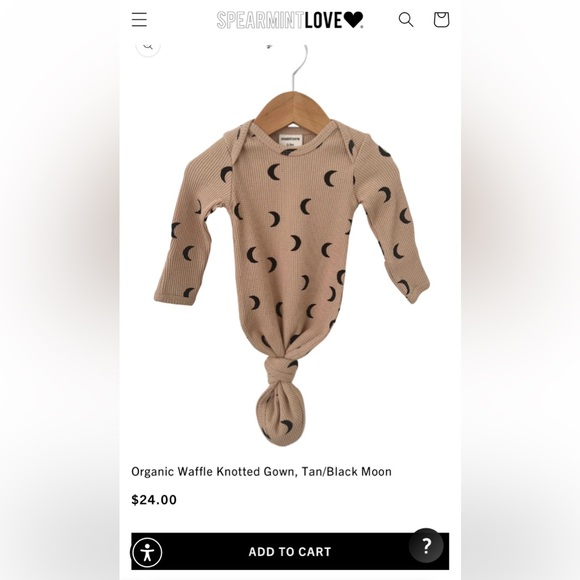 SPEARMINT LOVE KNOT GOWN - Picture 2 of 3